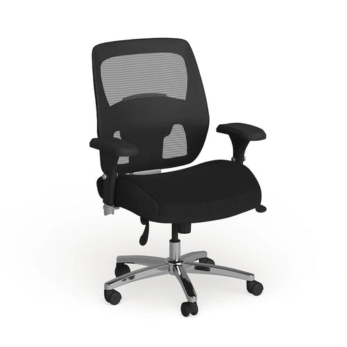 Sedia da ufficio ergonomica in rete per uso intensivo 24/7, adatta a persone grandi e alte, con portata nominale di 500 lb