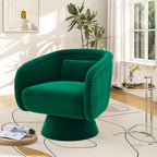 Poltrona a pozzetto girevole con borchie decorative