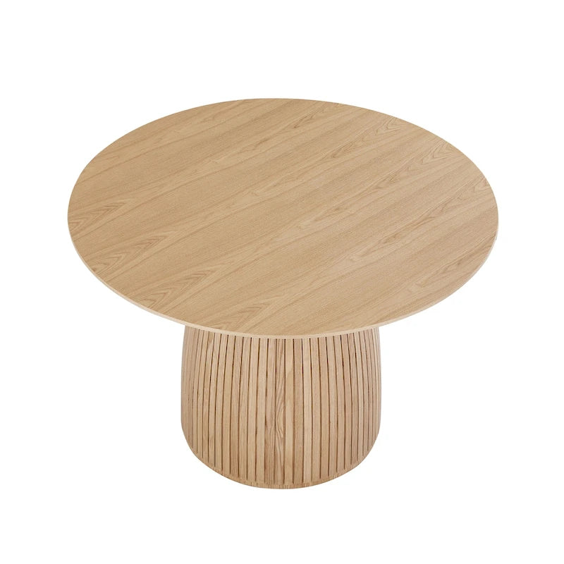 Tavolo da pranzo rotondo, tavolo moderno in legno per cucina