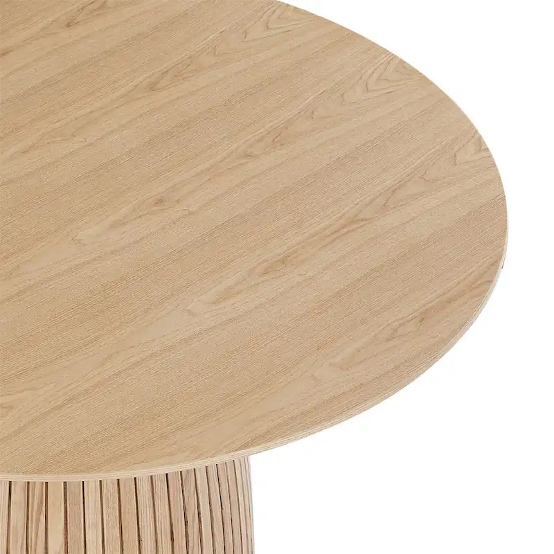 Tavolo da pranzo rotondo, tavolo moderno in legno per cucina