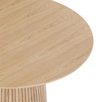 Tavolo da pranzo rotondo, tavolo moderno in legno per cucina